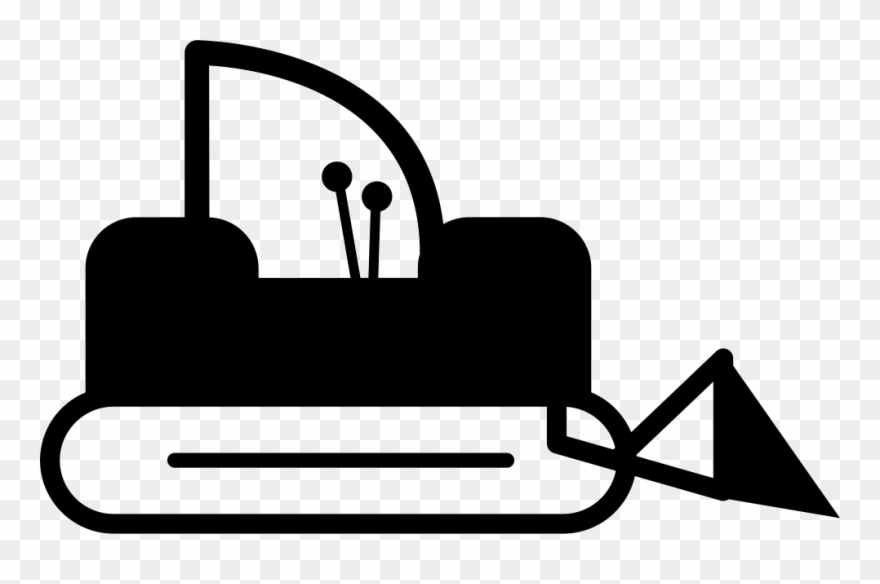 Bulldozer Svg Black And White - Bulldozer Clipart