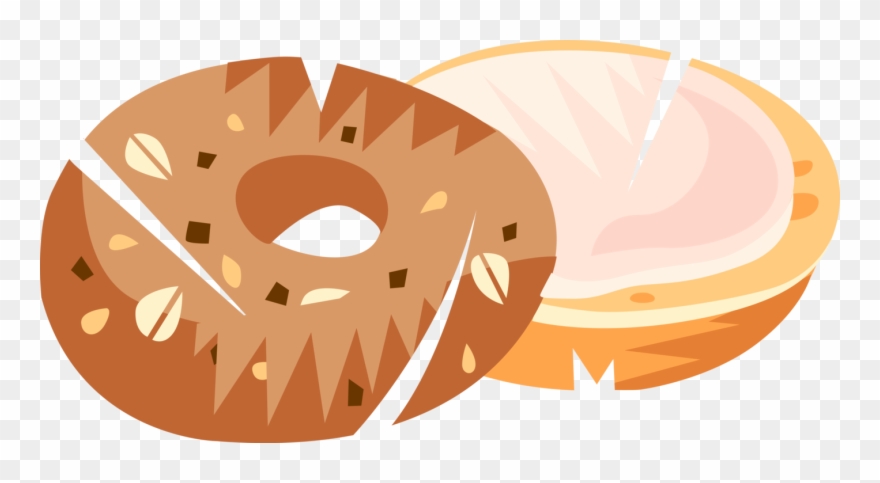 Image Black And White Library With Cream Cheese Image - Transparent Background Bagel Clipart - Png Download