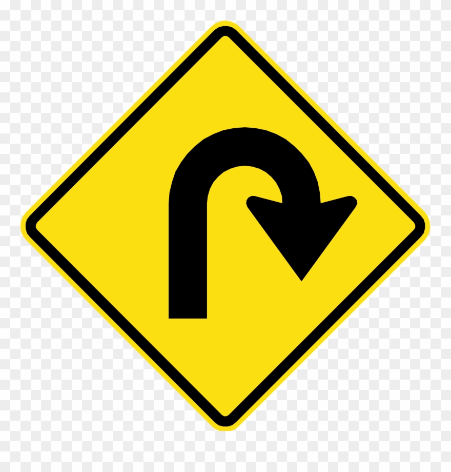 Open - Curva Cerrada Señal De Transito Clipart