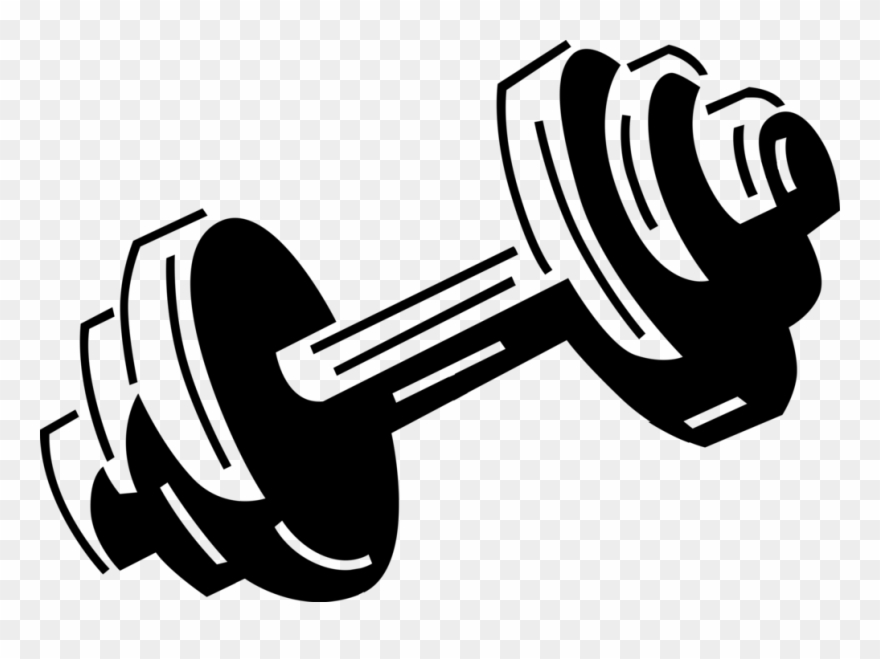 Bodybuilding And Dumbbells Vector Image Illustration - Dumbbell Clipart No Background - Png Download