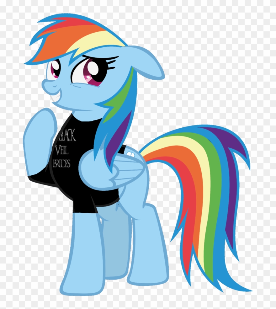 Rainbow Dashblack Veil Brides Vector By Nightwishlunacz - My Little Pony: Friendship Is Magic Clipart