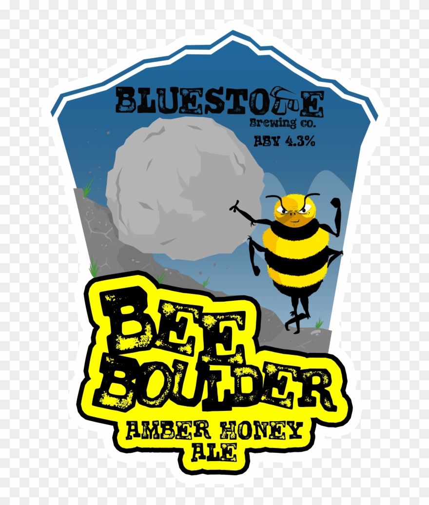 Bee Boulder - Honeybee Clipart