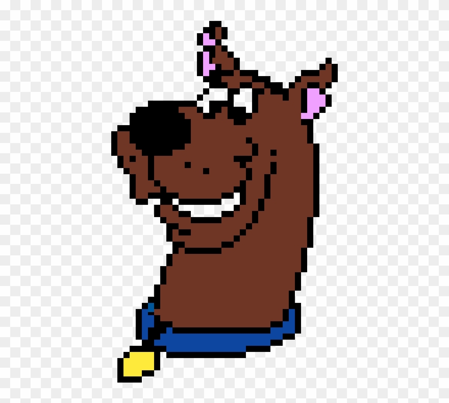 Scooby-doo - Scooby Doo Pixel Art Grid Clipart