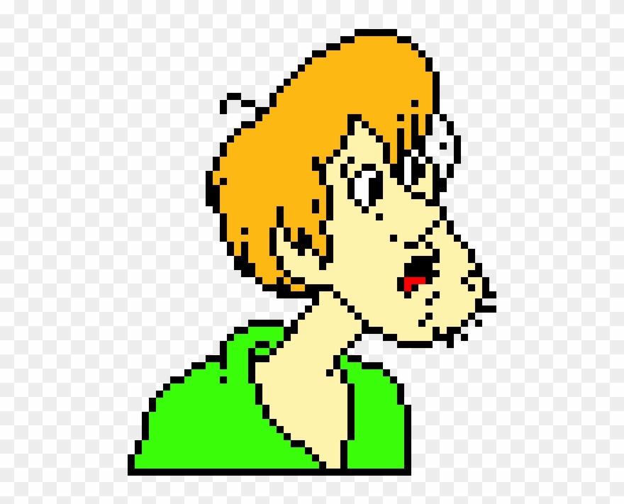Shaggy - Scooby Doo - Minecraft Template Pixel Art Clipart