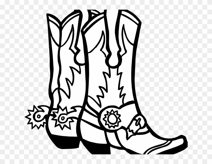 Cowboy Boots Clipart Png - Cowboy Boots Drawing Easy Transparent Png