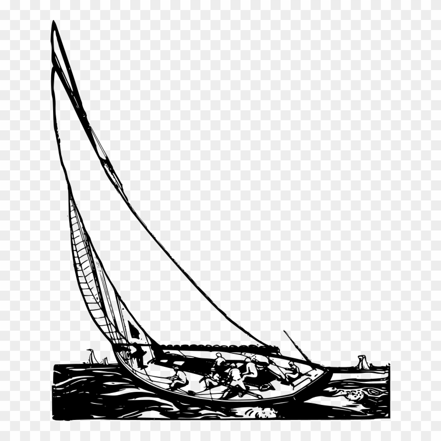 Sailing Line Art Clipart