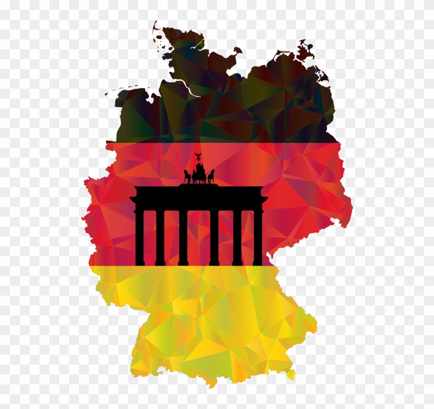 Medium Image - German Flag With Brandenburger Tor Clipart