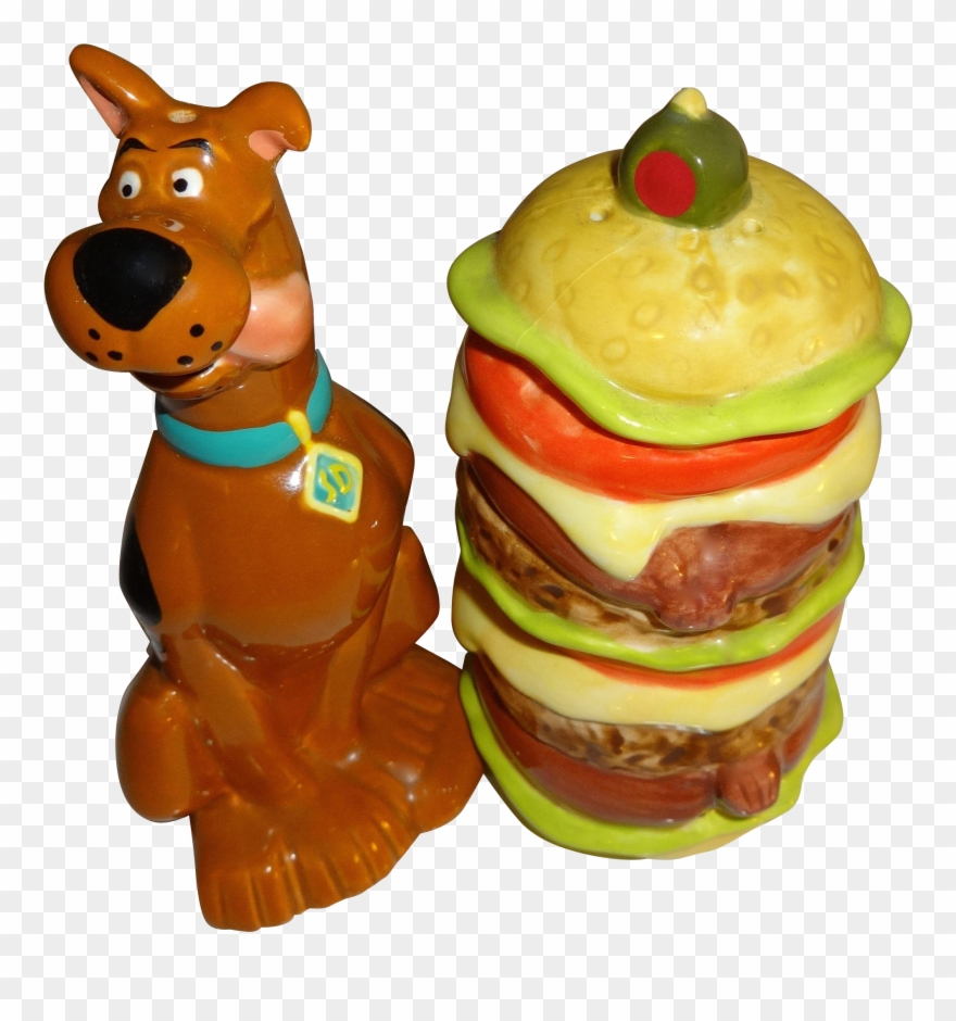 Hamburger Clipart Vintage - Scooby Doo Salt And Pepper Shakers - Png Download