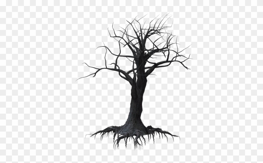 Dead Tree Clipart Curvy - Creepy Tree - Png Download