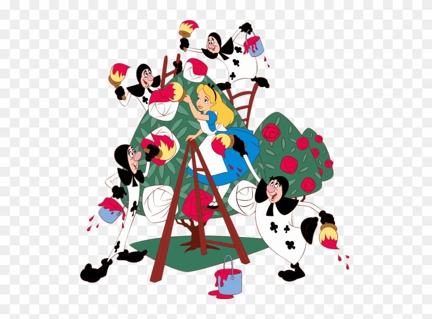Alice In Wonderland Clipart Rose - Alice In Wonderland Clipart Flowers - Png Download
