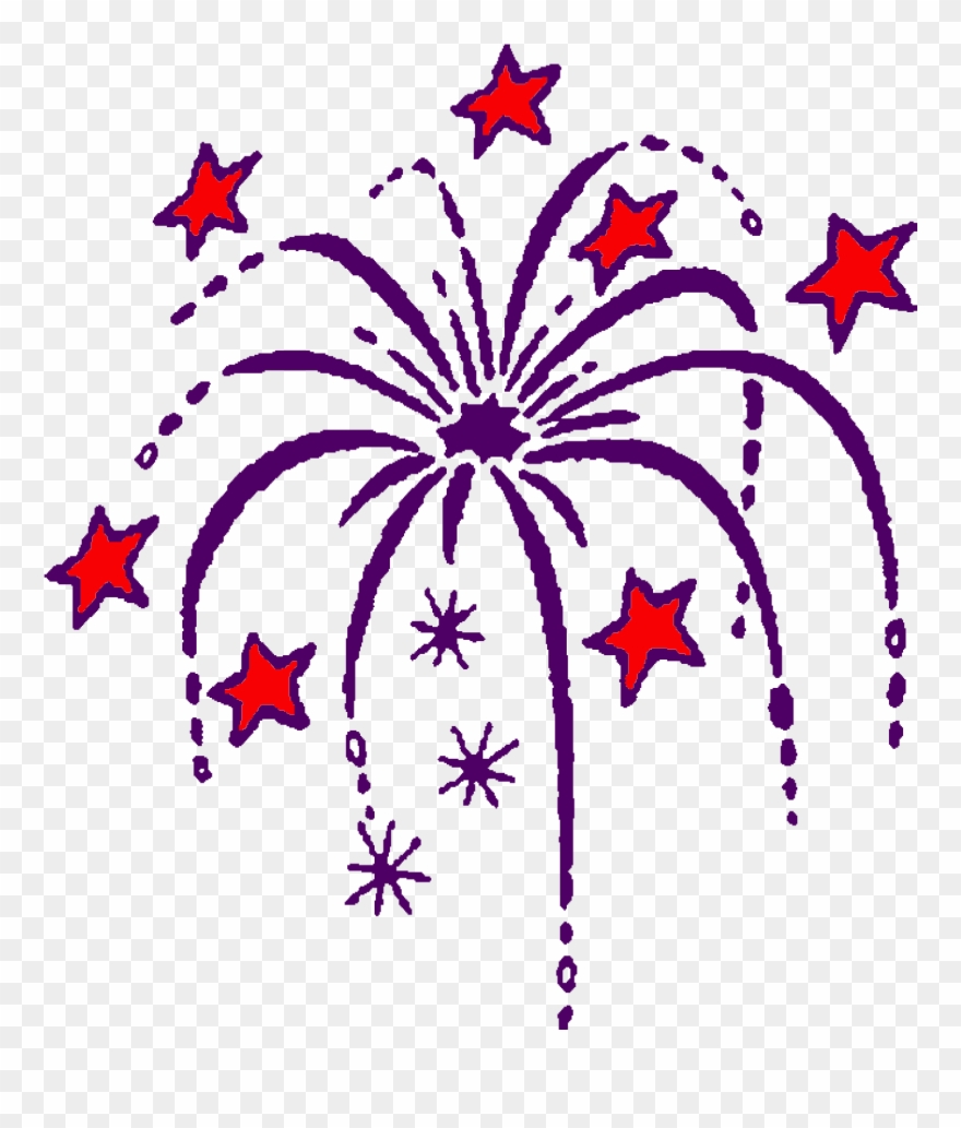 Mounds View Festival In The Park - Fireworks Clip Art Black And White - Png Download