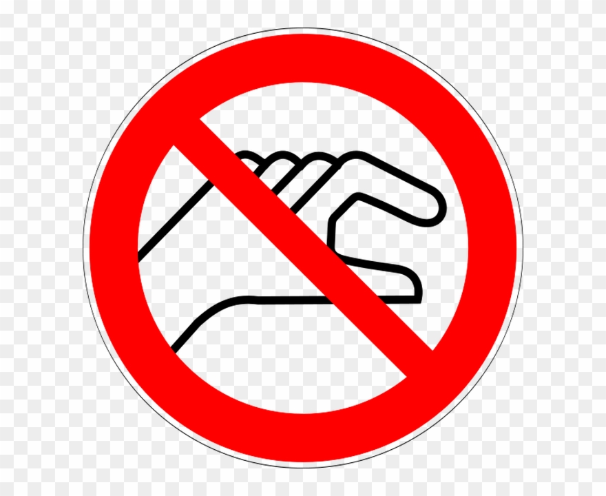 Science Laboratory Safety Signs - Not Touch Sign Clipart