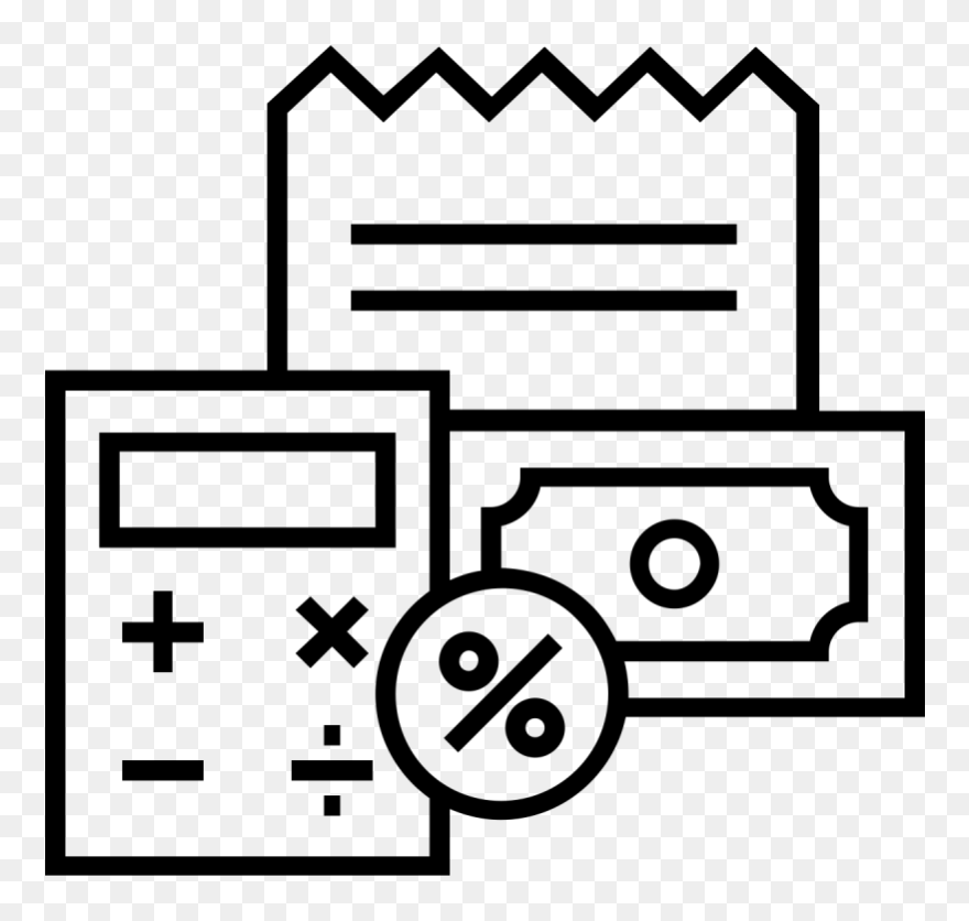 Calculator And Receipts Icon - Valuation Vector Clipart