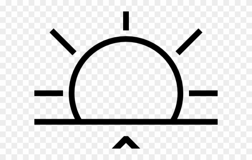 Dawn Clipart Morning Sunshine - Moonset Icon - Png Download