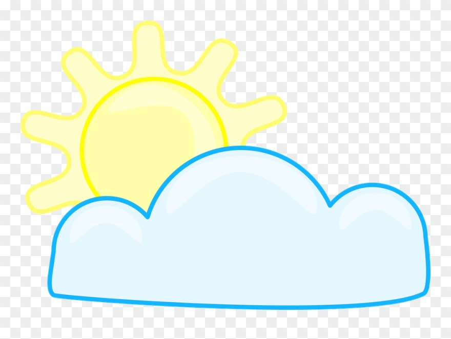 > S - Güneş Ve Bulut Çizimi Clipart