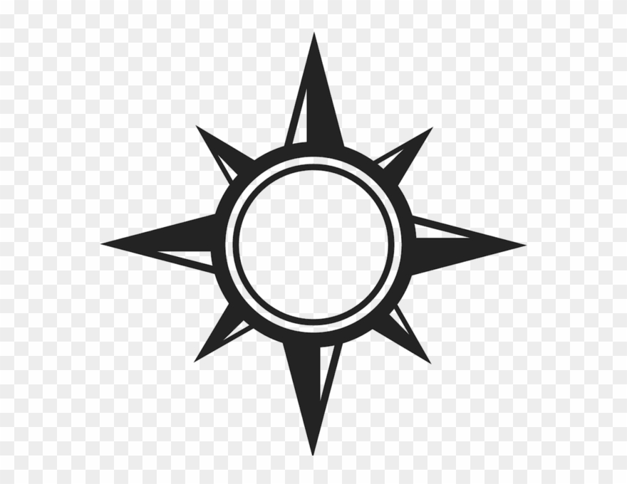 Round Compass Rubber Stamp - Star Wars Hutt Symbol Clipart