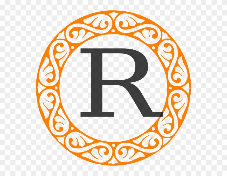 R Monogram Clip Art - Clip Art Fancy T - Png Download