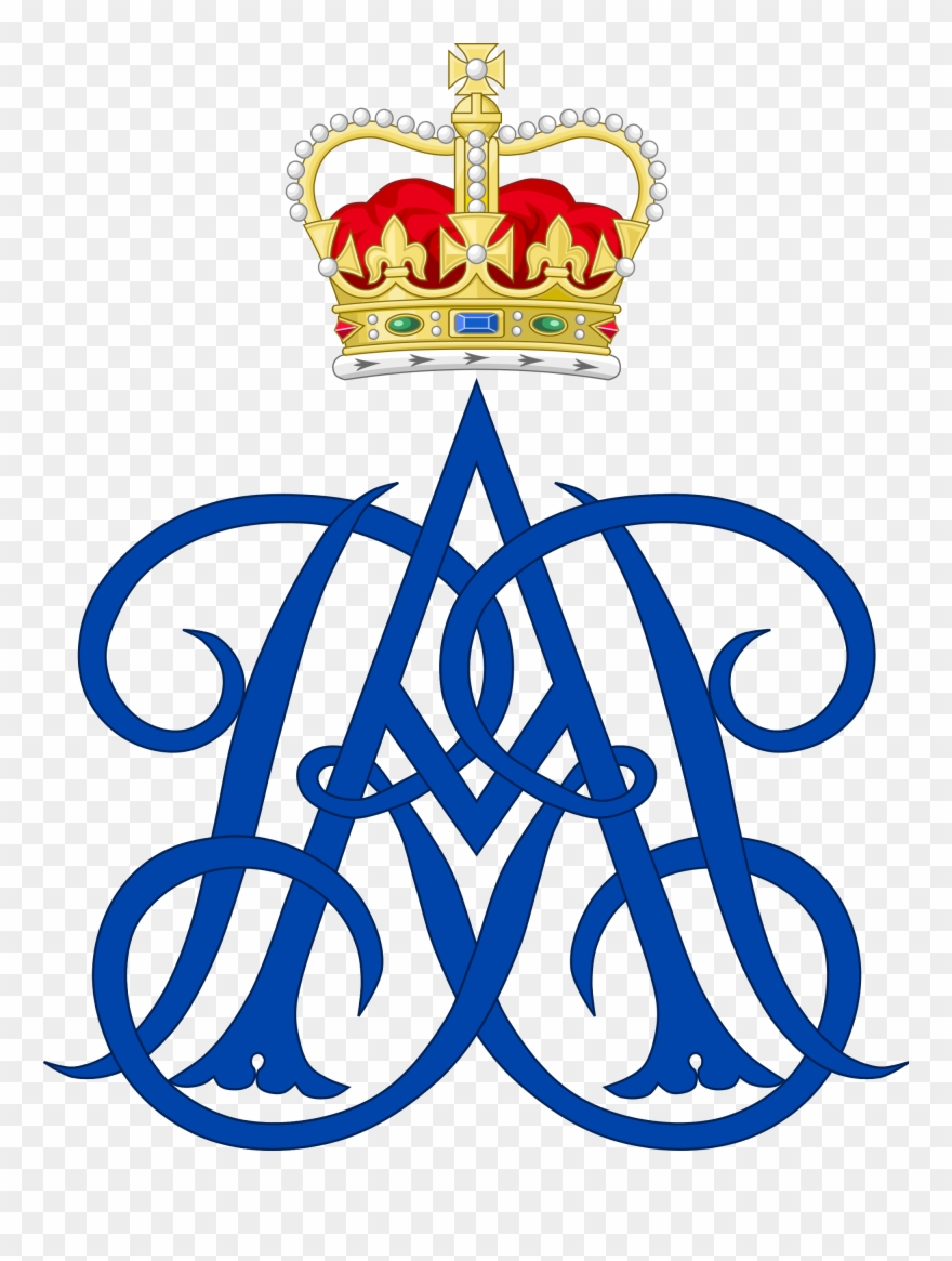 Open - Great Britain Queen Anne Monogram Clipart