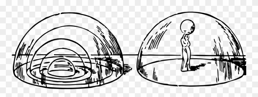 Bubbles Black White Line Art 999px 95 - People Inside A Bubble Clip Art - Png Download