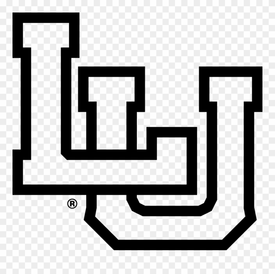 Lu Monogram R Blackonly2 - Lamar University Lu Clipart