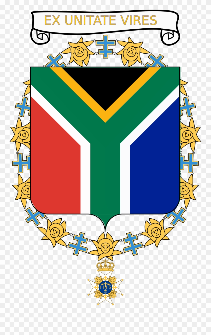 Filecoat Of Arms Of Nelson Mandela - Order Of Seraphim Coats Of Arm Clipart