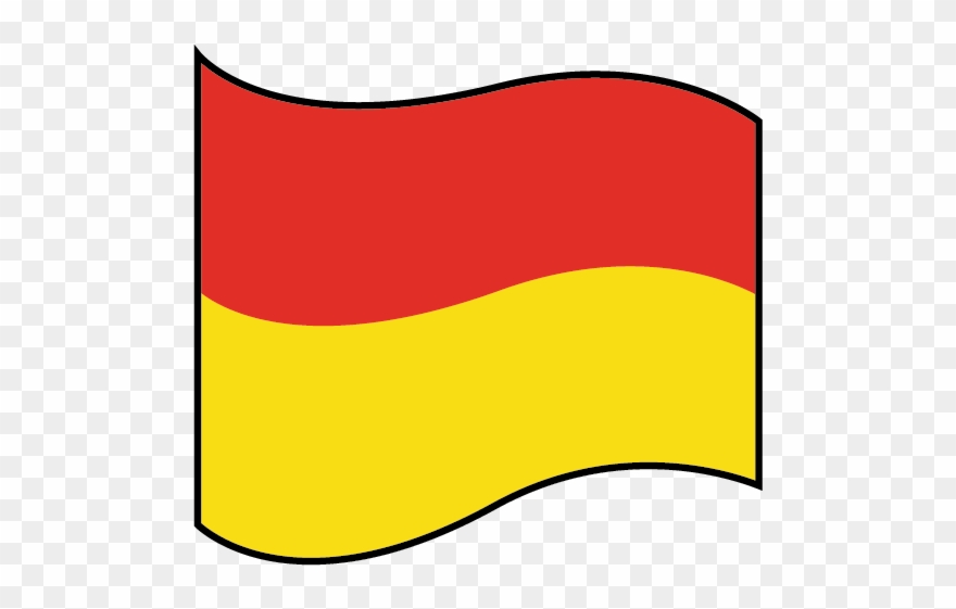 Kl Fm Water Red Yellow Flag - Flag Clipart
