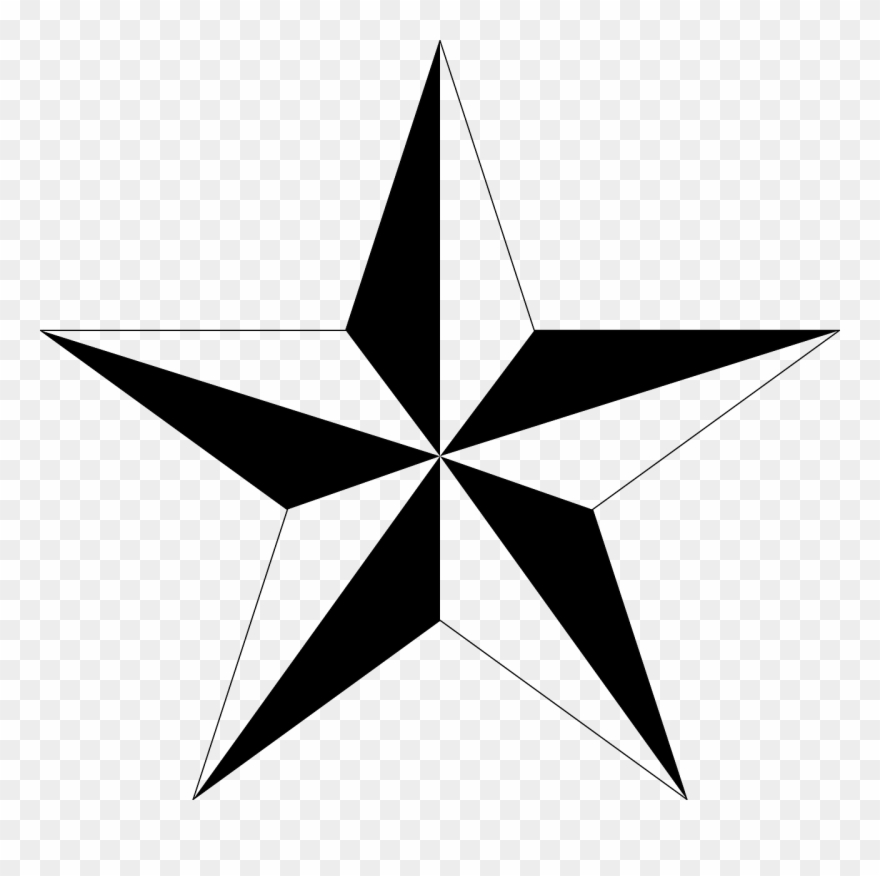 Pentagram Outrayj - Nautical Star Clipart