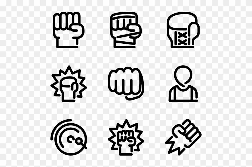 Clip Art Black And White Library Gloves Icons - Fitness Icon Transparent Background - Png Download