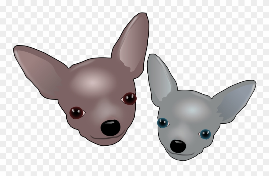 Two Chihuahuas Clipart - Chihuahua Clipart Coloring Pages - Png Download