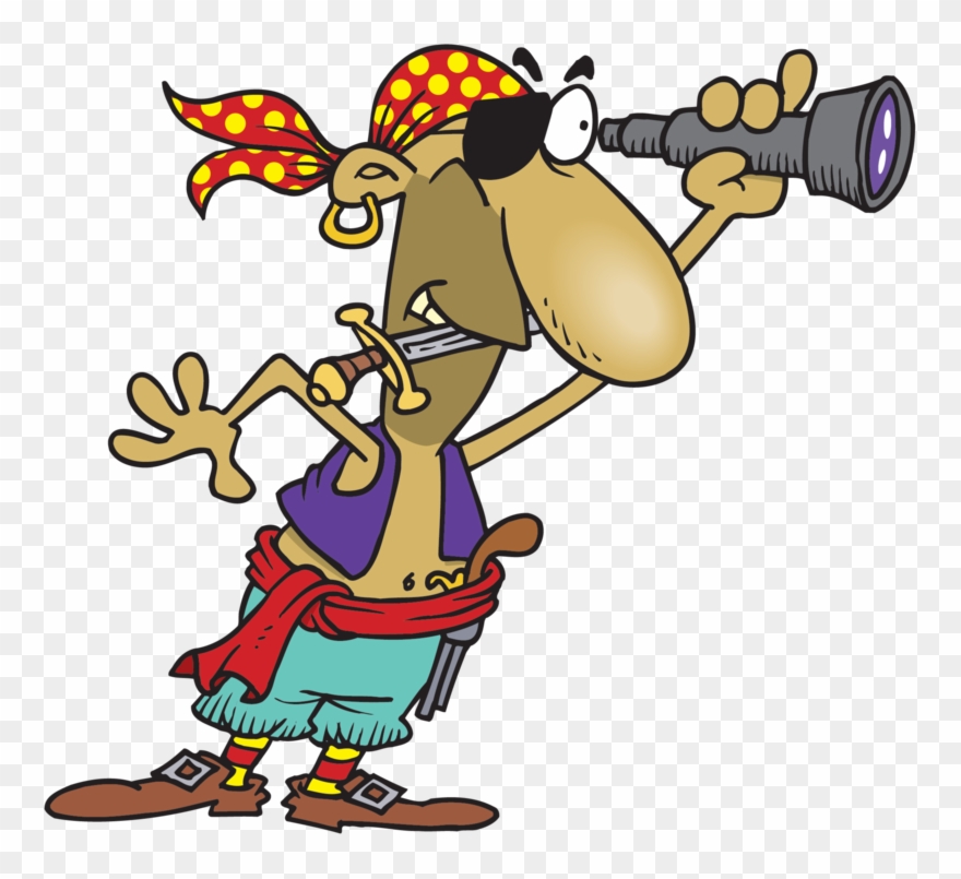 Pirate With Spyglass Clipart
