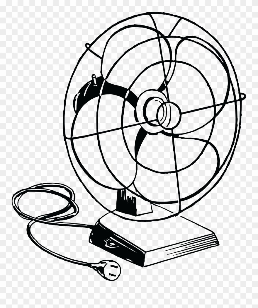 Free Clipart Of A Desk Fan - Drawing Of A Fan - Png Download