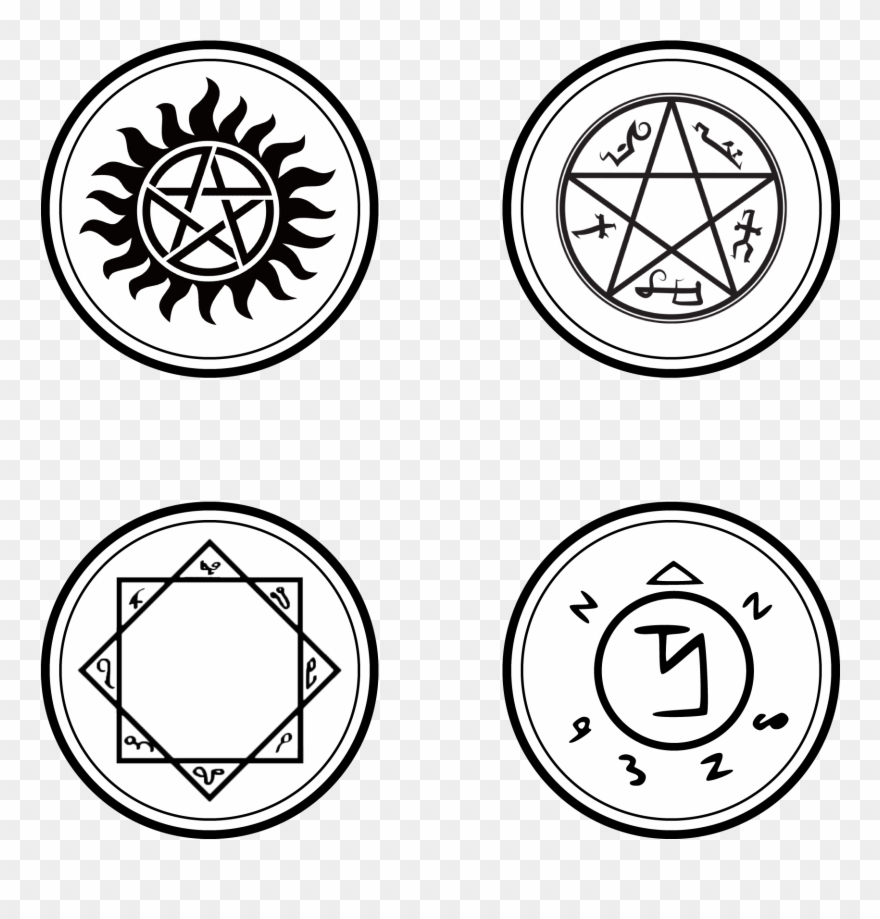 Hey Guys, I Am Wood Burning Some Symbols From Supernatural - Supernatural: Winchester Bros. 6 Square Car Magnet Clipart