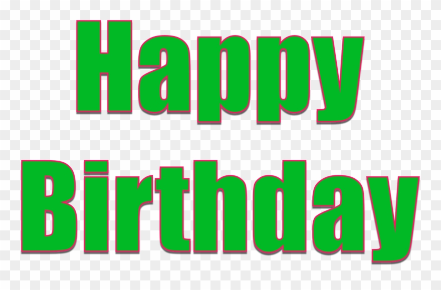 Happy Birthday Png - Green Happy Birthday Png Clipart