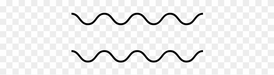 Waves Rubber Stamp - Line Art Clipart