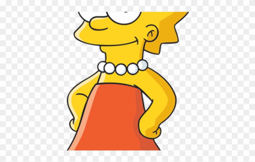 Bart Simpson Clipart Behind - Lisa Simpson - Png Download