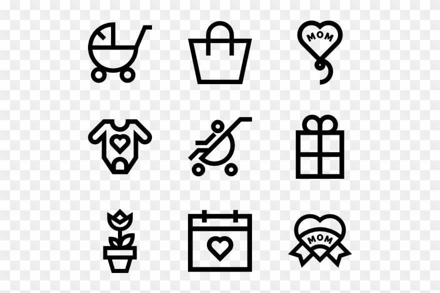 Mother's Day - Laboratory Icons Clipart