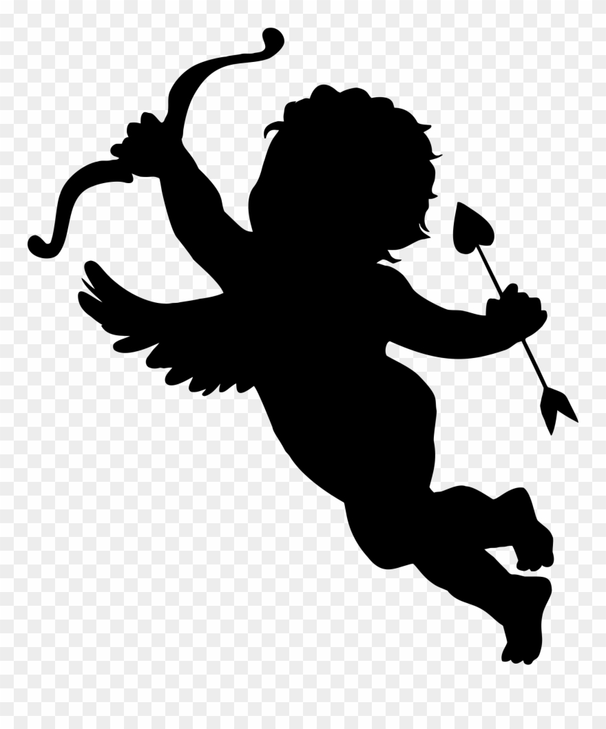 Be Cupid For A Day - Cupid Silhouette Clipart