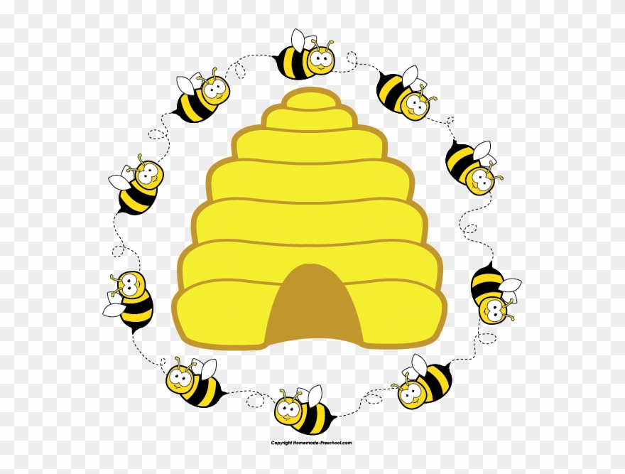 Image - Hive Of Bees Clipart - Png Download