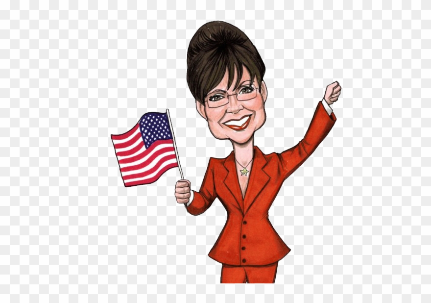 Caricatures Clipart - Sarah Palin Cartoon Face - Png Download