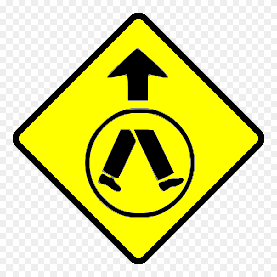 Traffic Sign Pedestrian Crossing Warning Sign Road - Road Safety Signs Nsw Clipart