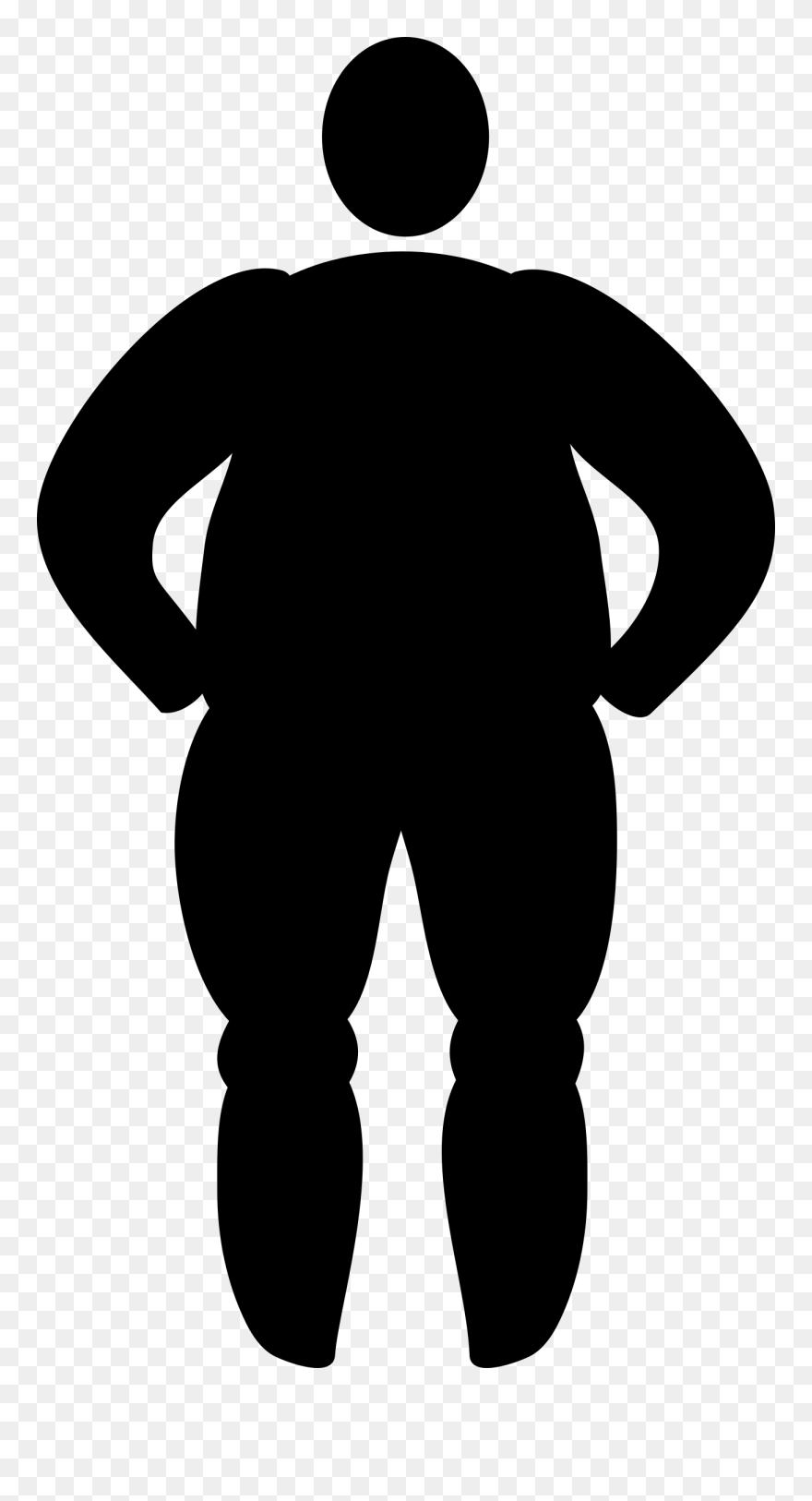 Computer Icons Overweight Silhouette Barbecue Droide - Pedestrian Clipart - Png Download