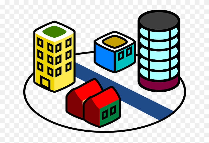 Skyscraper Clipart Towers - Office Building Clip Art - Png Download
