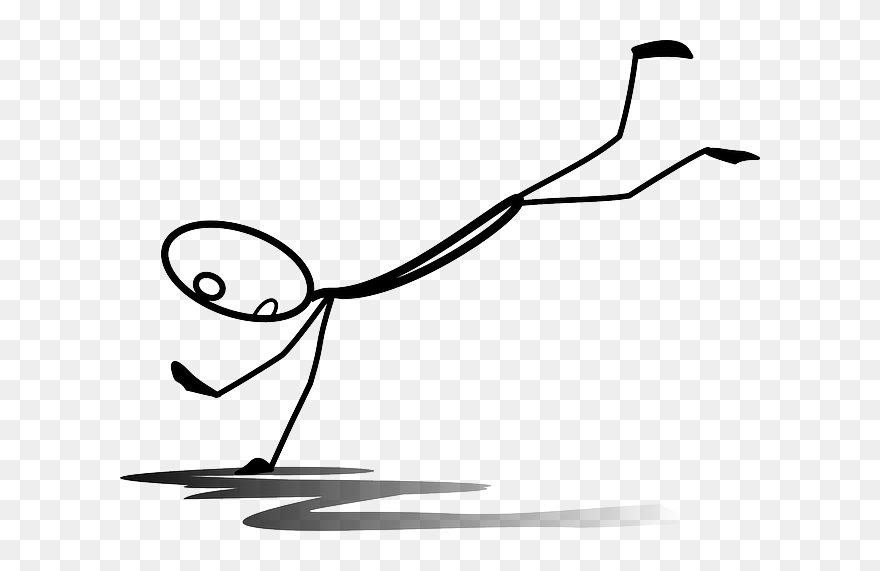 #laddertip When People Have To Use A #ladder In Several - Stick Man Falling Down Clipart