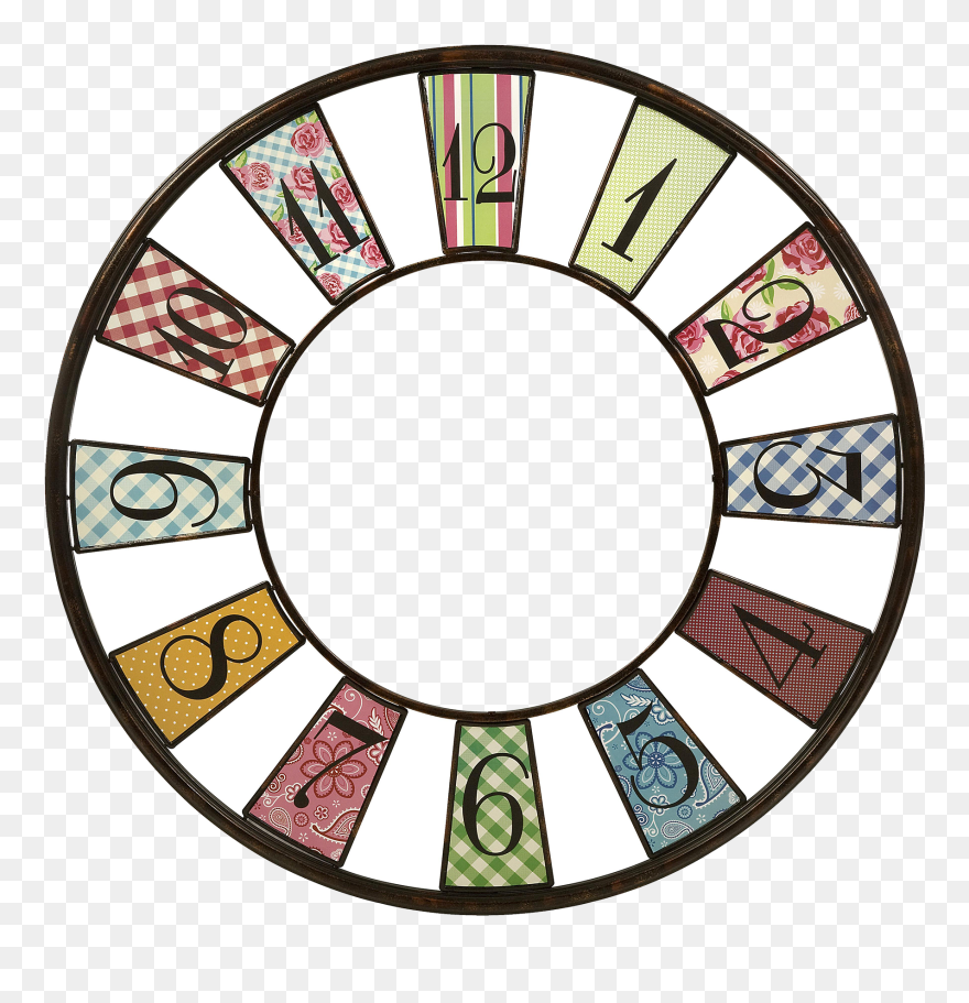 Clock Faces, Pallet Crates, Pallets, Ladders, Vr, Creative - Large Colourful Wall Clock Uk Clipart