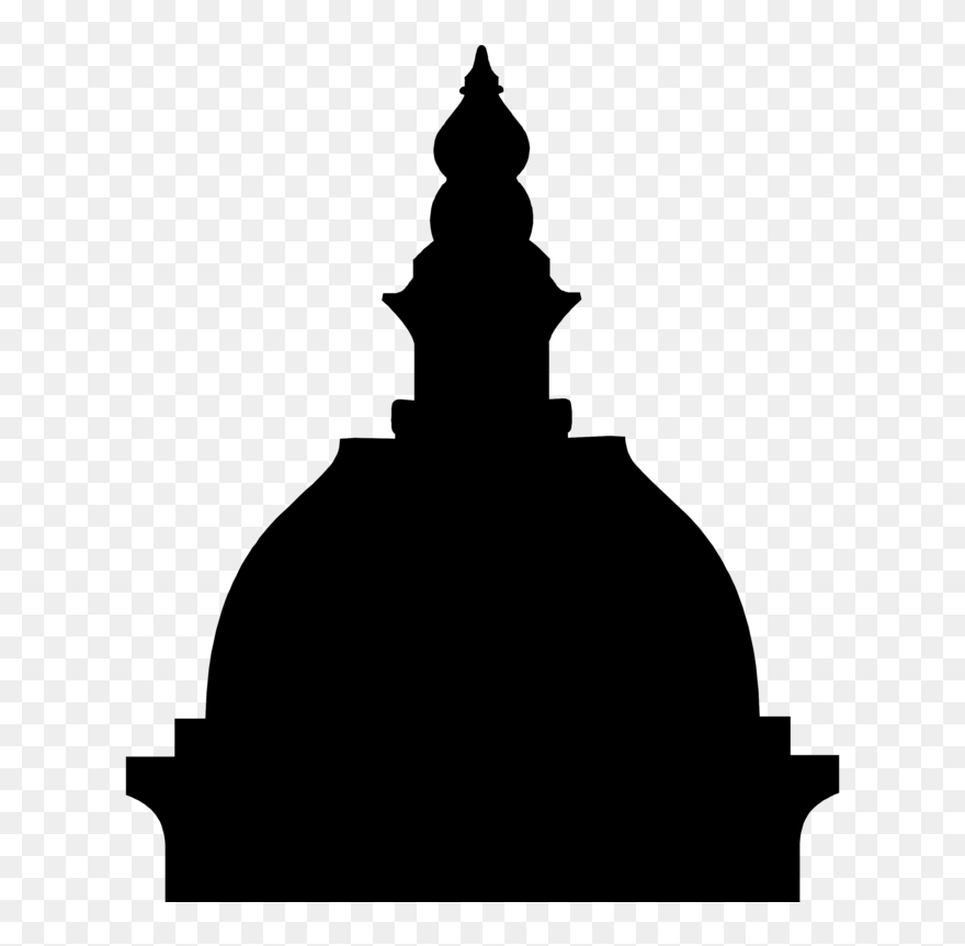Silhouette Capitol Building Clip Art - Png Download