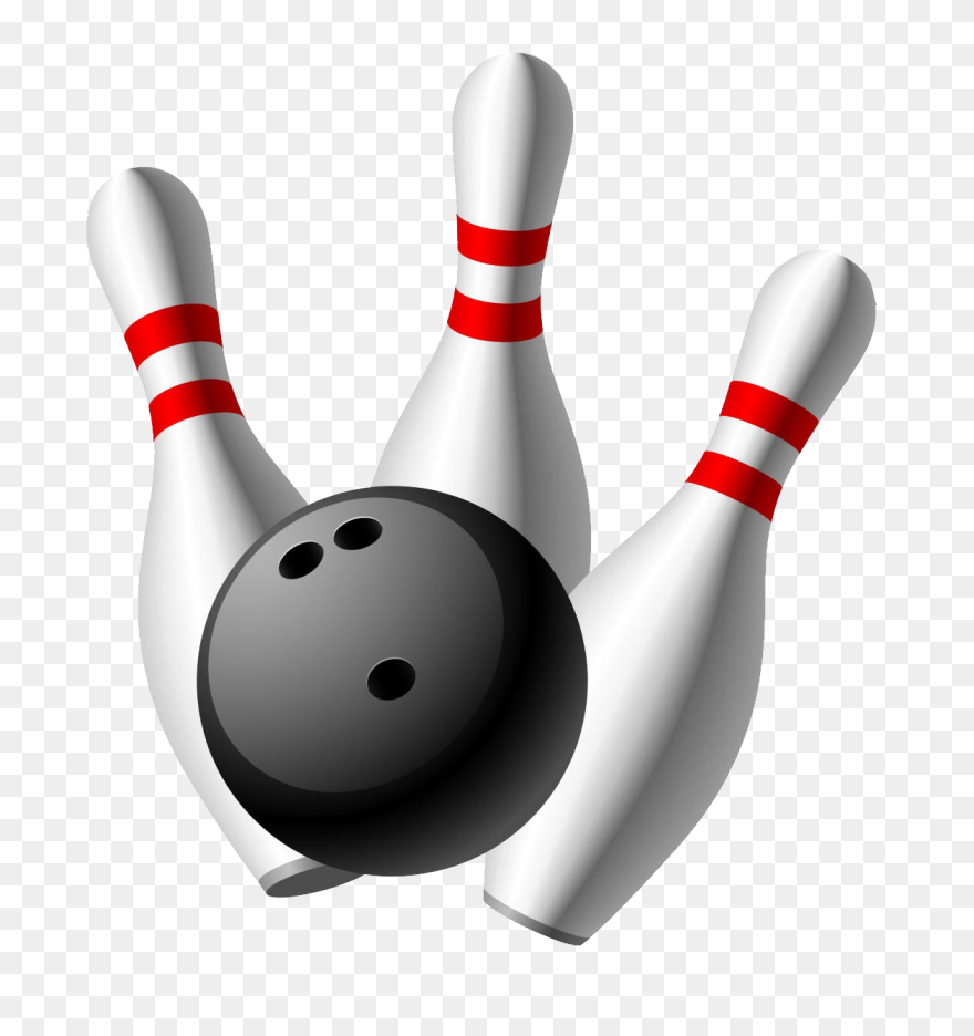 Bowling Pin Computer Icons Clip Art - Transparent Background Bowling Ball And Pins - Png Download