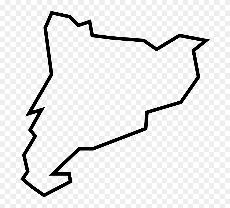 Catalonia Map Outline Clipart