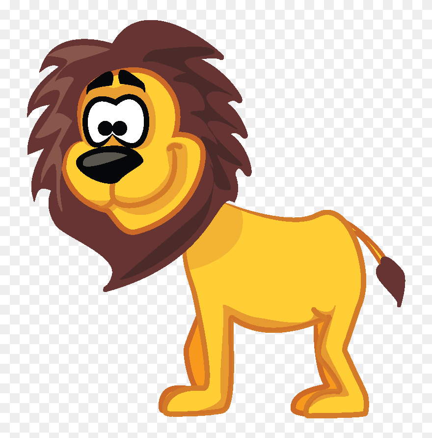 Lion In A Crown Clipart Vector Black And White Download - Lion For Kids Png Transparent Png
