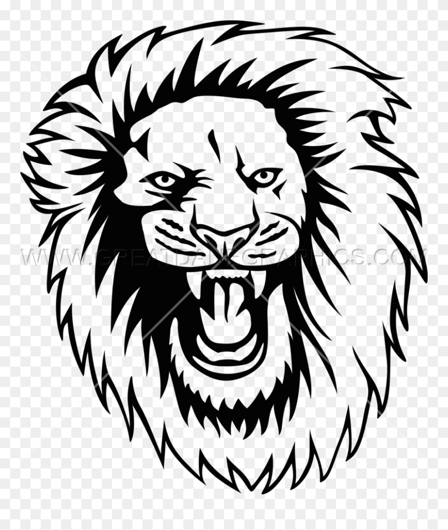 Clipart Library Download Production Ready Artwork For - Lion Roar Face Drawing - Png Download