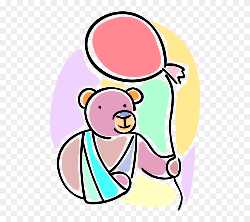 Vector Illustration Of Teddy Bear Accident Victim With - Png Clipart Arm Sling Transparent Png